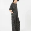 Blusa de seda estampada, preto e branco Blusa de seda estampada, preto e branco