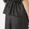 Blusa de seda estampada, preto e branco Blusa de seda estampada, preto e branco
