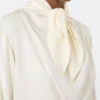 Blusa em charmeuse de seda, marfim Blusa em charmeuse de seda, marfim