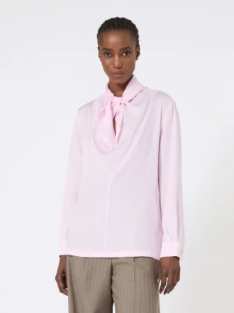 Blusa em charmeuse de seda, rosa