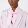Blusa em charmeuse de seda, rosa Blusa em charmeuse de seda, rosa