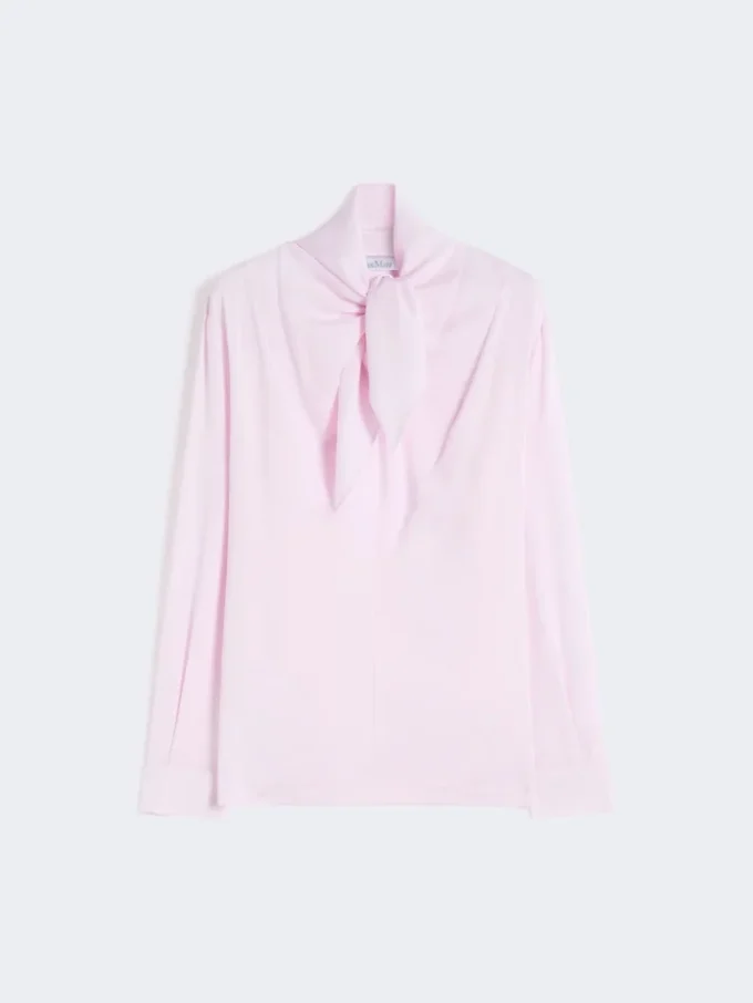Blusa em charmeuse de seda, rosa Blusa em charmeuse de seda, rosa