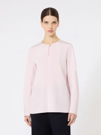 Blusa em crepe de seda, rosa