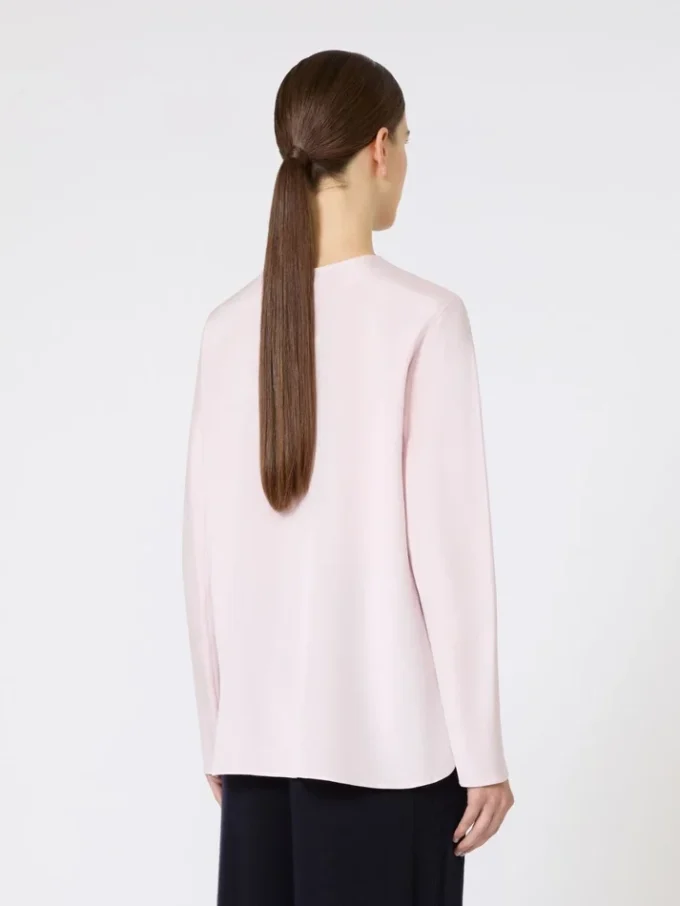 Blusa em crepe de seda, rosa Blusa em crepe de seda, rosa