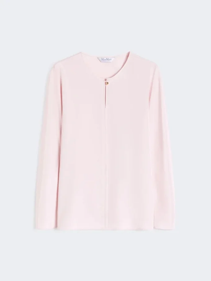 Blusa em crepe de seda, rosa Blusa em crepe de seda, rosa