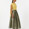 Blusa em lona de rami, amarelo vivo Blusa em lona de rami, amarelo vivo