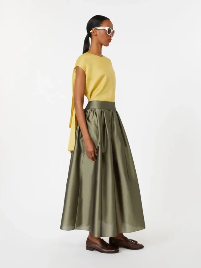 Blusa em lona de rami, amarelo vivo Blusa em lona de rami, amarelo vivo