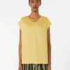 Blusa em lona de rami, amarelo vivo Blusa em lona de rami, amarelo vivo