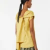 Blusa em lona de rami, amarelo vivo Blusa em lona de rami, amarelo vivo