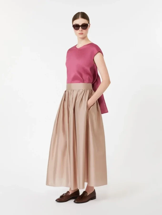 Blusa em lona de rami, ciclamen