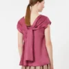 Blusa em lona de rami, ciclamen