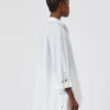 Blusa em popeline de algodão, branco óptico