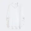 Blusa em popeline de algodão, branco óptico