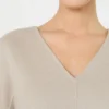 Blusa em tecido de lã, bege Blusa em tecido de lã, bege