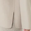Blusa em tecido de lã, bege Blusa em tecido de lã, bege