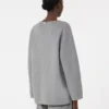Blusa em tecido de lã, cinzento médio