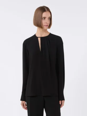 Blusa leve em cady, preta