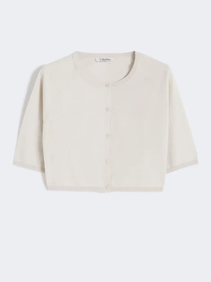 Bolero em fio de algodão, branco Bolero em fio de algodão, branco