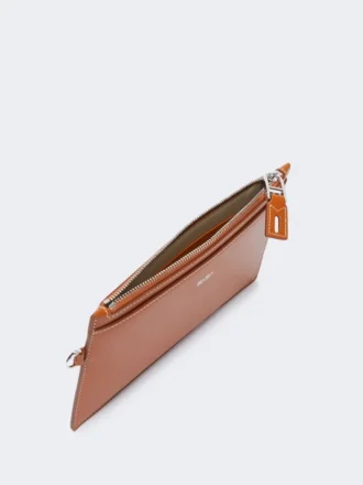 Bolsa de couro com alça de pulso, cor ferrugem