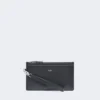 Bolsa de couro com alça de pulso, preta Bolsa de couro com alça de pulso, preta
