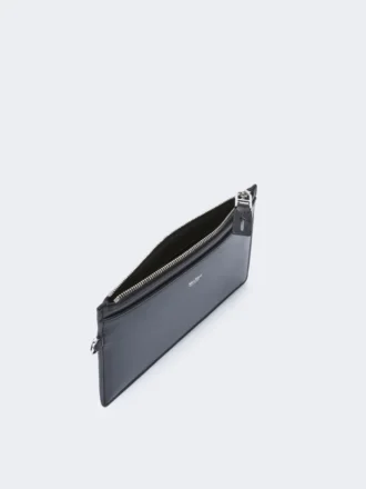 Bolsa de couro com alça de pulso, preta