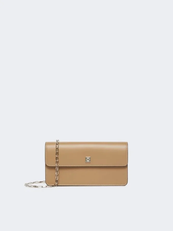 Bolsa de telemóvel em pele, cor lama Bolsa de telemóvel em pele, cor lama