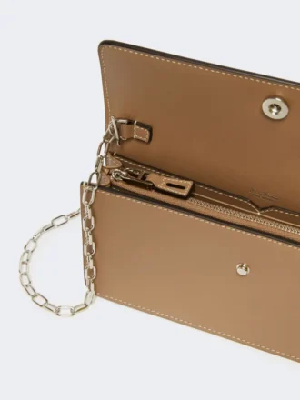 Bolsa de telemóvel em pele, cor lama