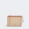 Bolsa extra pequena em jacquard de algodão, castanho avelã Bolsa extra pequena em jacquard de algodão, castanho avelã