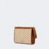 Bolsa extra pequena em jacquard de algodão, castanho avelã Bolsa extra pequena em jacquard de algodão, castanho avelã