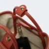 Bolsa marinha extra-pequena com padrão de vime em ráfia, terracota Bolsa marinha extra-pequena com padrão de vime em ráfia, terracota