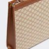 Bolsa média em jacquard de algodão, castanho avelã Bolsa média em jacquard de algodão, castanho avelã