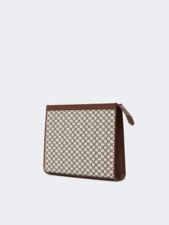 Bolsa média em jacquard de algodão, preta