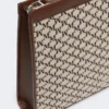 Bolsa média em jacquard de algodão, preta Bolsa média em jacquard de algodão, preta
