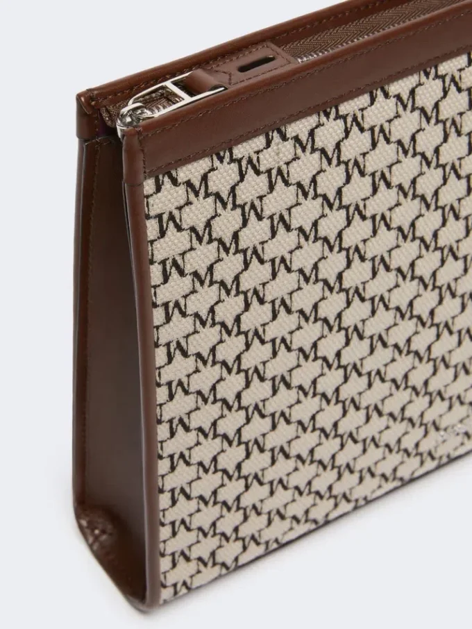 Bolsa média em jacquard de algodão, preta Bolsa média em jacquard de algodão, preta