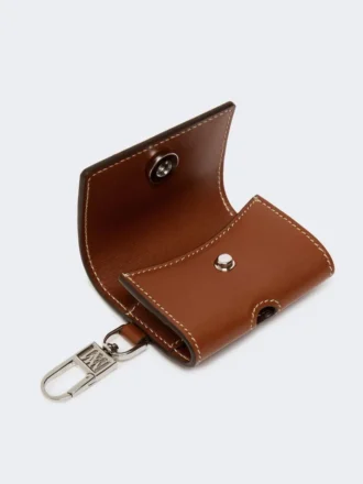 Bolsa para auscultadores em pele, castanho âmbar