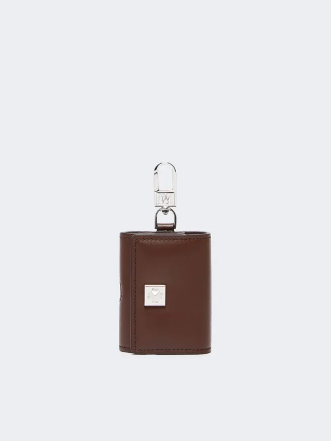 Bolsa para auscultadores em pele, cor cacau