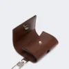 Bolsa para auscultadores em pele, cor cacau