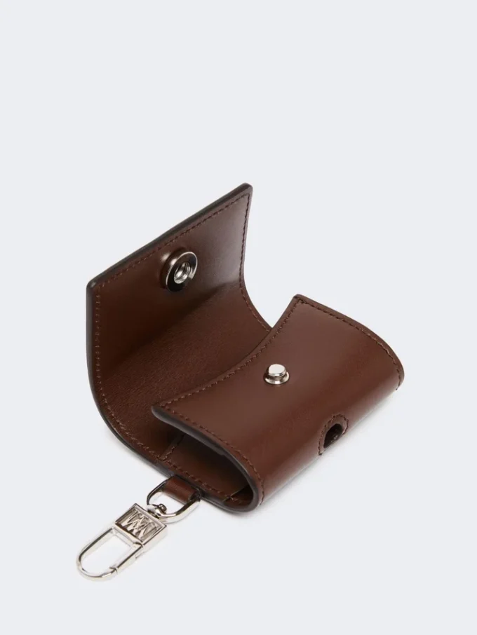 Bolsa para auscultadores em pele, cor cacau