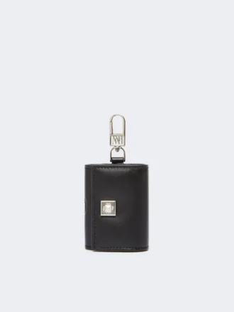 Bolsa para auscultadores em pele, preta