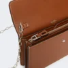 Bolsa para telemóvel em pele, castanho âmbar