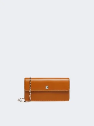 Bolsa para telemóvel em pele, cor ferrugem