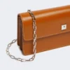 Bolsa para telemóvel em pele, cor ferrugem Bolsa para telemóvel em pele, cor ferrugem