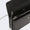 Bolsa para telemóvel em pele, preta Bolsa para telemóvel em pele, preta