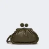Bolsa Pasticcino média em pele napa, cor cáqui Bolsa Pasticcino média em pele napa, cor cáqui