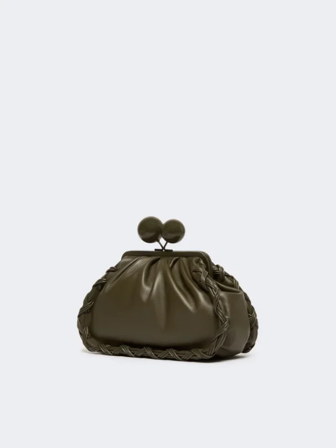 Bolsa Pasticcino média em pele napa, cor cáqui Bolsa Pasticcino média em pele napa, cor cáqui