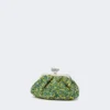 Bolsa Pasticcino pequena em bouclé de lã, verde Bolsa Pasticcino pequena em bouclé de lã, verde
