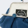 Bolsa Pasticcino pequena em camurça, azul-centáurea Bolsa Pasticcino pequena em camurça, azul-centáurea