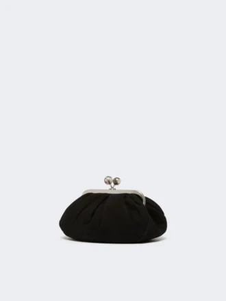 Bolsa Pasticcino pequena em camurça, preta