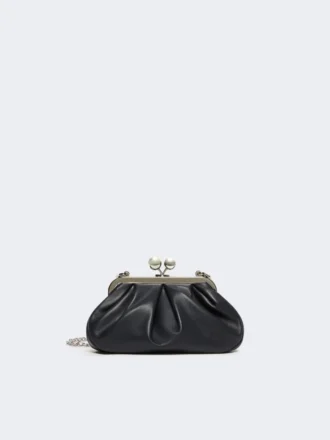 Bolsa Pasticcino pequena em pele de carneiro, azul ultramar