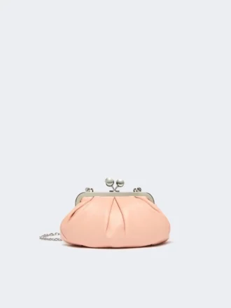 Bolsa Pasticcino pequena em pele de carneiro, rosa antigo